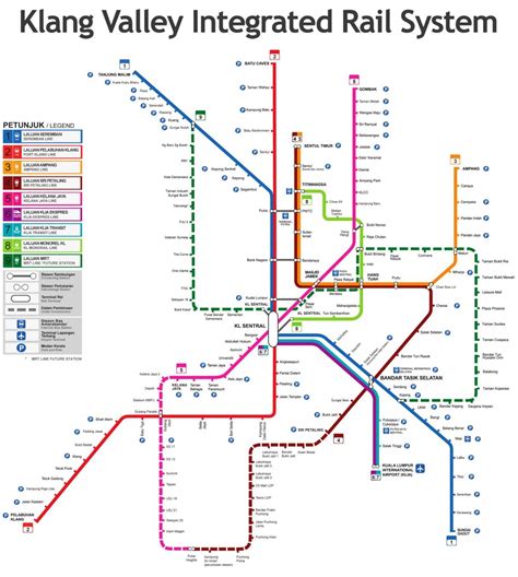 Lrt map malaysia - Lrt line map malaysia (South-Eastern Asia - Asia)