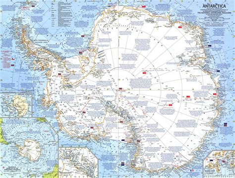 National Geographic Antarctica Map 1962 | Maps.com.com