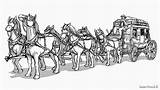 Stagecoach Coloring Pages sketch template