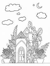 Simple Cottagecore Printable Coloring Page  Free sketch template
