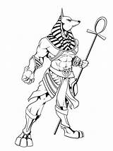 Egyptian Coloring Anubis Ancient Egypt Gods Pages God Goddess Sheets  sketch template