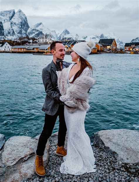 Under the Northern Lights: A Winter Elopement in Lofoten, Norway | Green Wedding Shoes