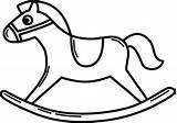 Cartoon Rocking Horse Coloring Page  Free Printable Pages For sketch template