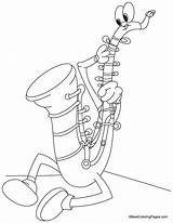 Saxophone coloring page  Download Free For sketch template