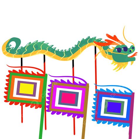 Vietnamese Dragon Clipart Transparent PNG Hd, Vietnamese Qioner Festival Color Flag And Green ...