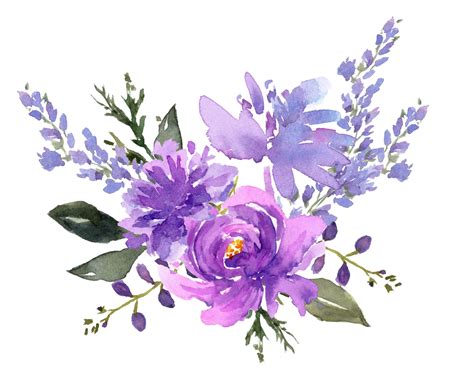 "Pre-made bouquets and compositions with purple flowers. Purple and ...