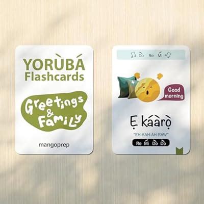 Yoruba Language Colorful Flashcards, Beginners, Kids and Adults,Learn to Speak, Alphabet ...