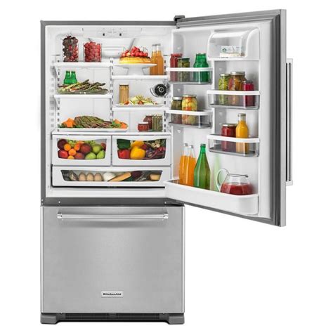 KitchenAid KRBR102ESS 22 cu. ft. Bottom Freezer Refrigerator in Stainless Steel