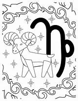 Capricorn Coloring Pages Artistic Designs For Relaxation And Fun sketch template