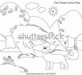 Coloring Three Little Pigs 4 Big Stock Vector Royalty Free 601736507  sketch template