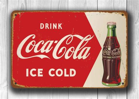COCA COLA SIGN - Vintage style Coca Cola - Classic Metal Signs