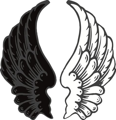 Angel Wings Clipart Silhouette Svg Jpg Dxf And Png Fi - vrogue.co