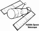 Hubble Telescope Space Coloring Pages Drawing Clipart Colouring  sketch template