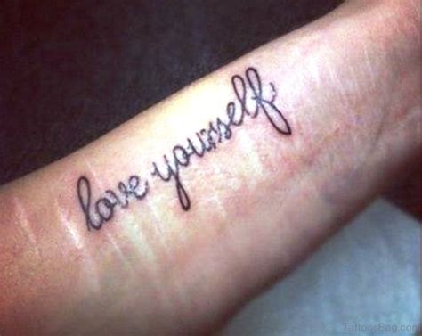 18 Cool Love Yourself Tattoos On Wrist - Tattoo Designs – TattoosBag.com