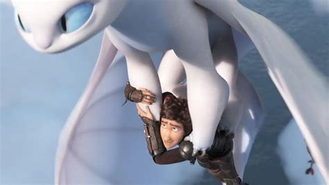 Light Fury throws Hiccup in the air | How to Train Your Dragon: The ...