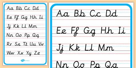 Cursive Alphabet Letter Formation Poster Upper and Lower Case