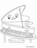 Piano coloring Page  Download Free For kids Best sketch template