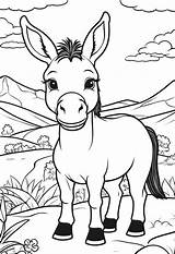 Donkey Free Printable Coloring Pages – Color My sketch template