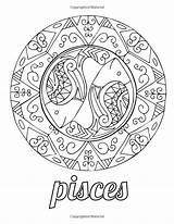 Adult Page Zodiac Pisces Coloring Pages sketch template