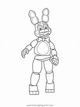 Toy Bonnie FNAF Coloring Page For Kids  Free Five Nights At Freddys sketch template