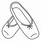 Ballet Shoes Coloring Page sketch template