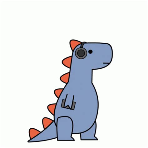 Music Dancing Sticker - Music Dancing Dinosaur - Discover & Share GIFs