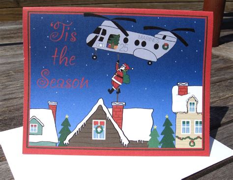 Military Christmas Cards CH46