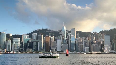 Victoria Harbour Hong Kong Island Skyline Stock Footage SBV-311110431 - Storyblocks