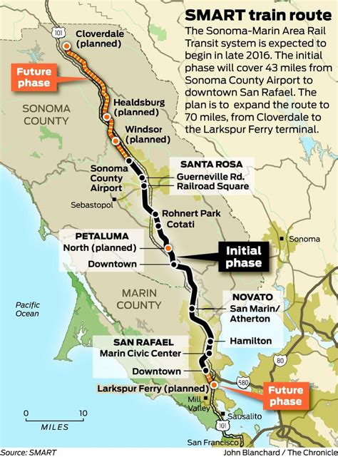 SMART trains en route to North Bay; line to open in 2016