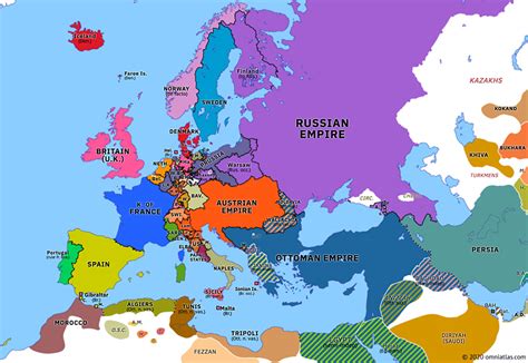 Congress of Vienna | Historical Atlas of Europe (1 November 1814 ...