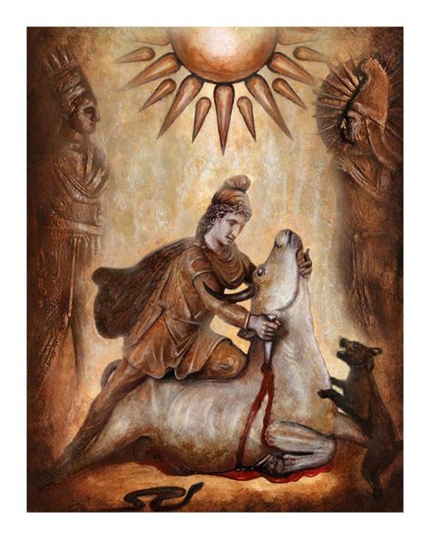 Mithras and the Bull Giclee Art Print on Hahnemühle Photo Matt Fibre ...