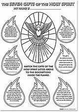 Holy Spirit Gifts Coloring Page Sketch sketch template