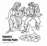 Rapunzel Coloring Pages Tangled Princess Flynn Pascal The  sketch template
