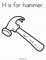 H Is for Hammer Coloring Page  Twisty Noodle sketch template