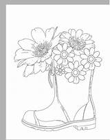 10 Cowboy Boot With Flower Bouquet Black White Outline Royalty Free  sketch template