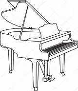 Fortepian Kolorowanka Vleugel Instrumenty Colorat Muzyczne Klavier  sketch template