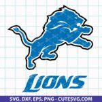 Detroit Lions SVG Cut File | Football SVG | NFL SVG | PNG | DXF | EPS | for Cricut and Silhouette