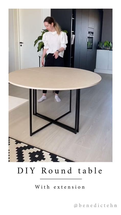 Diy round table with extension – Artofit