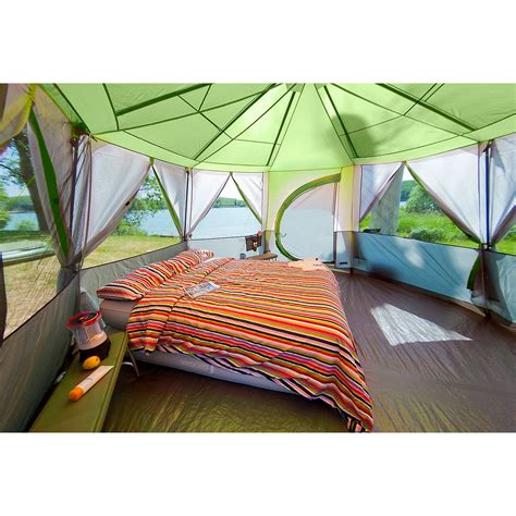 Coleman Tent Octagon, 6 to 8 Man Festival Dome Tent, Waterproof Family Camping Tent with Sewn-in ...