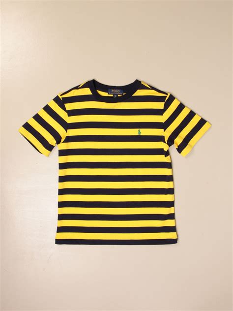 POLO RALPH LAUREN BOY: Striped T-shirt | T-Shirt Polo Ralph Lauren Boy Kids Yellow | T-Shirt ...
