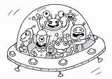 Aliens In UFO coloring Page  Download Print Or Color Online For Free sketch template