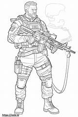 Call of Duty Black Ops 4 For coloring sketch template
