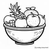 Fruit Bowl Coloring Pages  Free & Printable sketch template