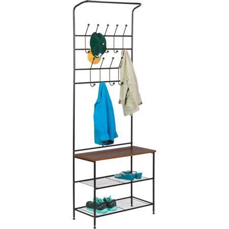 Honey Can Do Entryway Storage Valet With Coat Hanger And Shelves, Black - Walmart.com | Entryway ...