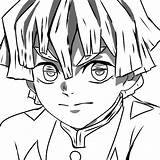 Zenitsu Demon Slayercoloring Page  IbisPaint sketch template
