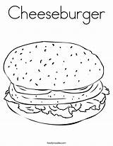 Cheeseburger Coloring Page  Twisty Noodle sketch template