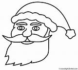 Santa Claus Face  Coloring Page Christmas sketch template