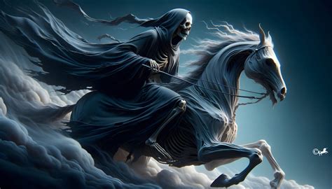 The Grim Reaper rides on a pale horse by unicorngraphics on DeviantArt