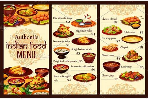 Indian cuisine restaurant menu | Indian cuisine, Indian dishes, Cuisine