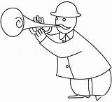 Trumpet Player coloring Page  ColouringPages sketch template